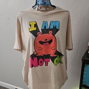 Graphic T-Shirt - Cream with Colorful Print